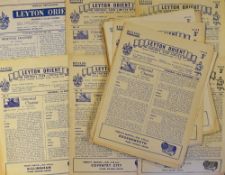 Collection of Leyton Orient Football Programmes to include 1952/53 Northampton Town, 1954/55