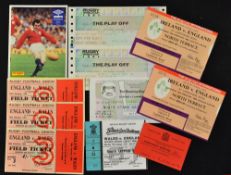 Rugby Tickets and Ephemera (12): Tickets for England v Wales 1964, (4, mint, unused); Ireland v