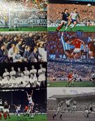 Selection of England Internationals 1950s - 1980s Signed Football Player Photographs all superbly