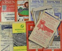 1950s Assorted Football Programmes includes a wide variety of clubs, worth inspecting, condition A/G