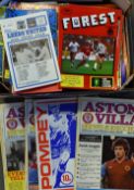Collection of Aston Villa home and away match programmes mainly 1970's and 1980's with some