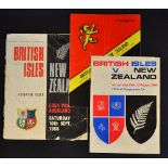 1966 British Lions Rugby Tour to NZ Programmes: Three of the Test programmes from this Lions'