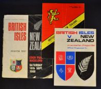 1966 British Lions Rugby Tour to NZ Programmes: Three of the Test programmes from this Lions'