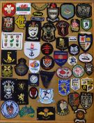 Display of rugby union and rugby league club embroidered crests (50#) - incl. Wales, Whitchurch