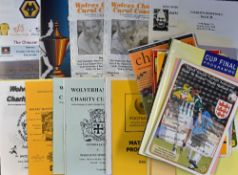 Collection of Charity Cup Final programmes from matches at Molineux, also junior and schools games