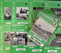 Selection of Hibernian home programmes 1959/60, 1960/61 (9) including Celtic, 1961/62 (8)