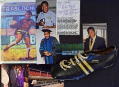 Stephen Mokone Signed Print together with a 'Mokone Resistex' Left Football Boot and a selection