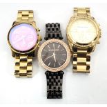 THREE LADIES MICHAEL KORS WRISTWATCHES comprising MK-5166,