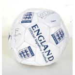 ENGLAND OFFICIAL SIGNATURE FOOTBALL signed with facsimile signatures of Scholes, Hargreaves,