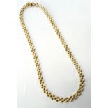 FOURTEEN CARAT GOLD FANCY LINK NECK CHAIN 41.