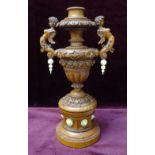 EARLY 19th CENTURY FRENCH RENAISSANCE REVIVAL CARVED BOXWOOD URN the profusely decorated body with