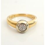 DIAMOND SOLITAIRE RING the bezel set round brilliant cut diamond approximately 0.