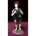 IN THE MANNER OF SIMON TROGER an 18th century German carved ivory and stained wood model of a
