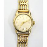 LADIES OMEGA GOLD PLATE CASED WRISTWATCH circa 1960,