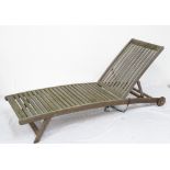 TEAK GARDEN LOUNGER