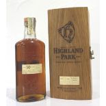 HIGHLAND PARK 30YO A bottle of the Highland Park 30 Year Old Single Malt Scotch Whisky. 700ml. 48.