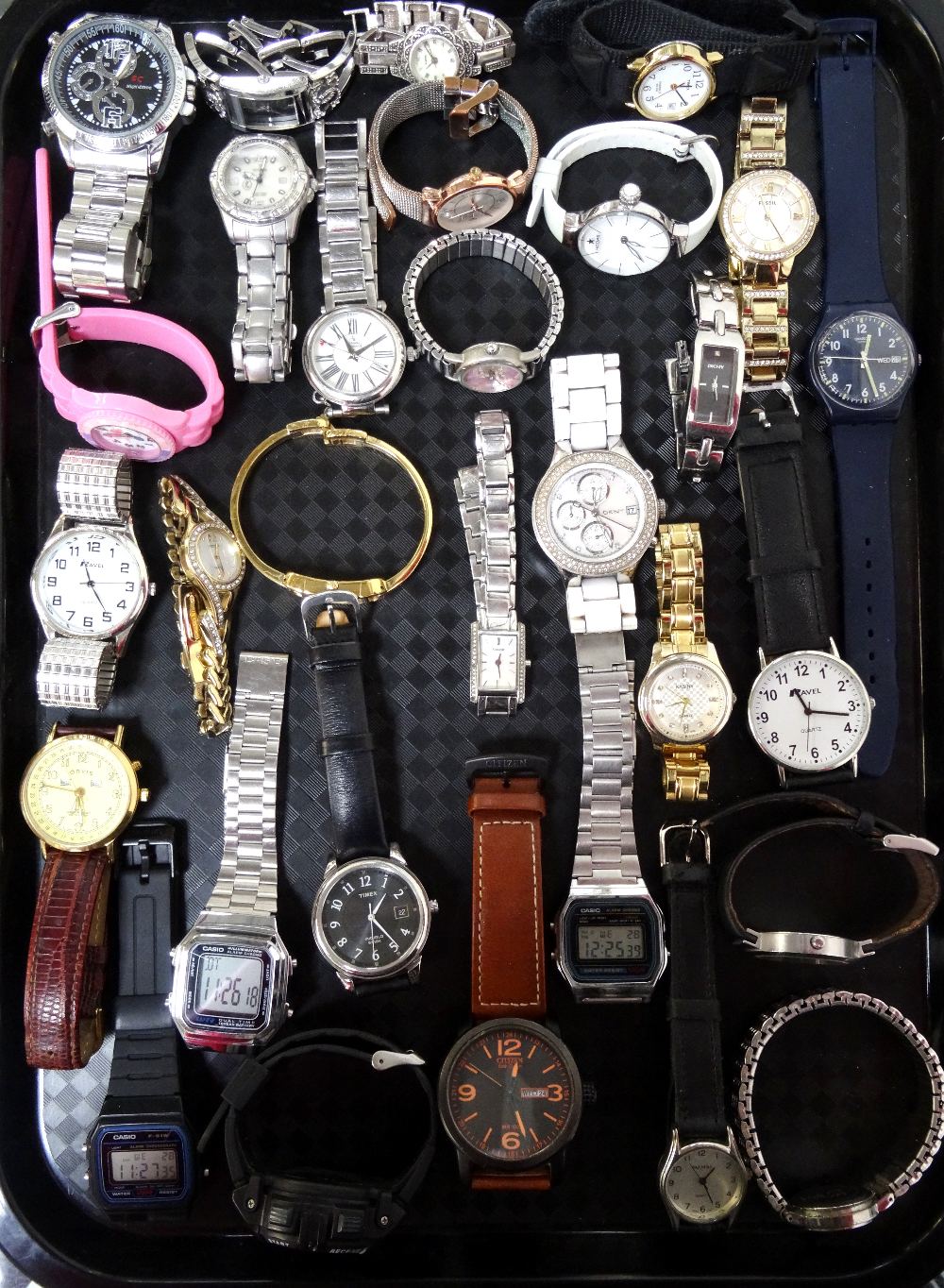 SELECTION OF LADIES AND GENTLEMEN'S WRISTWATCHES including Guess, Swatch, Festina, Timex,