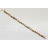 TWENTY-TWO CARAT GOLD FANCY LINK BRACELET 18.5cm long and approximately 11.