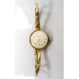 LADIES NINE CARAT GOLD CASED PRECISTA 17 JEWELS INCABLOC WRISTWATCH circa 1950s,