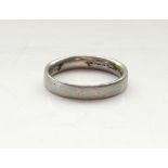 PLATINUM WEDDING BAND ring size Q-R, approximately 7.