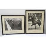 HORSE RACING INTEREST a black and white photograph of Ragazzo being ridden by Lester Piggott, 19.