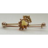 VICTORIAN CITRINE SET LUCKENBOOTH BROOCH the heart cut citrine set at an angle on the unmarked gold