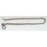 SILVER TIFFANY STYLE NECKLACE the curb link chain necklace with T-bar clasp and heart attachment,