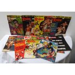 GOOD LARGE COLLECTION OF 1960s 'THE RING' BOXING MAGAZINES with artist and photographic covers,