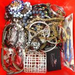 SELECTION OF COSTUME JEWELLERY including bangles, bracelets, necklaces, cufflinks and pendants,