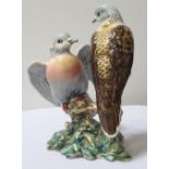 BESWICK GROUP OF TWO TURTLE DOVES impressed to base 1022, 19.