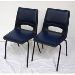 TWO PLASTIC WAITING ROOM CHAIRS