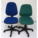 TWO OFFICE ARMCHAIRS