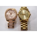 TWO LADIES MICHAEL KORS WRISTWATCHES MK-6135 and MK-5160