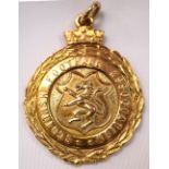 'SCOTTISH FOOTBALL ASSOCIATION' NINE CARAT GOLD SCOTTISH CUP FINAL MEDAL the reverse inscribed