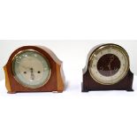 'BENTIMA' WALNUT CASED MANTLE CLOCK with an eight day movement,
