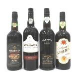 FOUR BOTTLES OF PORT AND MADEIRA