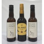 THREE BOTTLES OF SHERRY