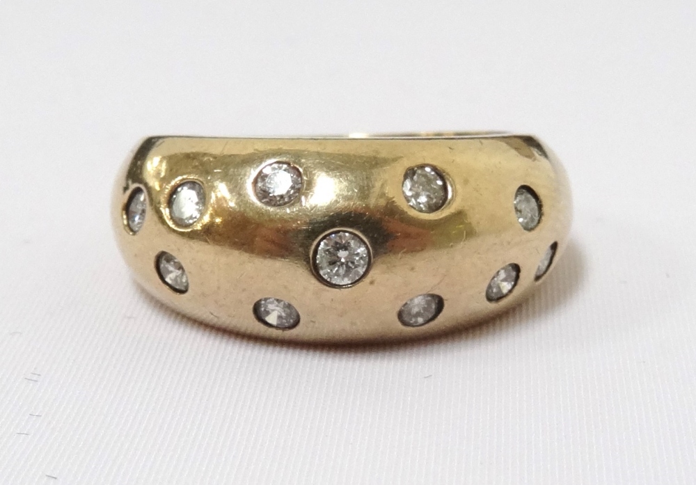 DIAMOND SET BOMBE STYLE RING