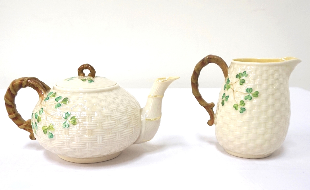 'BELLEEK' PORCELAIN TEAPOT