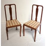 PAIR OF 1930s WALNUT BEDROOM CHAIRS