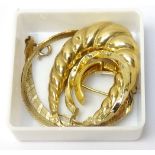 SMALL SELECTION OF GOLD ITEMS comprising a single Chinese twenty carat earring, approximately 2.