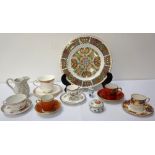 MIXED SELECTION OF PORCELAIN including a Spode Iona and Lindisfarne plate, 16.