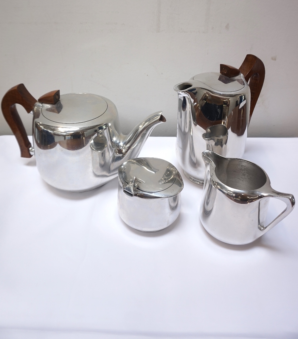 PICQUOT WARE TEA SERVICE comprising a tea pot, hot water pot,