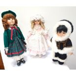 SMALL COLLECTION OF 'ALBERON', 'LEONARDO' AND OTHER DOLLS wearing a variety of clothing, sizes vary,