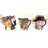 TEN ROYAL DOULTON CHARACTER JUGS comprising Lord Nelson D6336; Oliver Twist D5617;