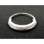 DIAMOND HALF ETERNITY RING the double diamond band totalling approximately 0.