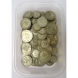 COLLECTION OF BRITISH PRE-1947 SILVER COINS George V and George VI periods, denominations vary,