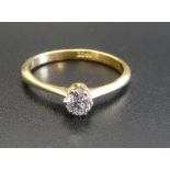 DIAMOND SOLITAIRE RING on eighteen carat gold shank, the diamond approximately 0.