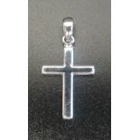 EIGHTEEN CARAT WHITE GOLD CROSS PENDANT approximately 1.