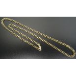 NINE CARAT GOLD CURB LINK NECK CHAIN approximately 48.5cm long and 16.